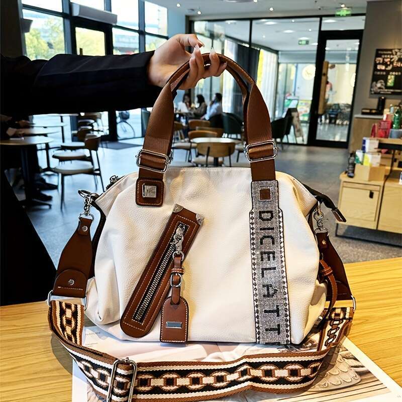 JINXIANGGUO Ladies Tote Bag A Spacious Handbag For Travel Can Be Carried On The Shoulder Or Crossbody