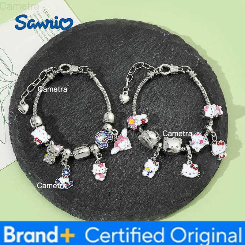 Sanrio Japanese Anime KT Cat New Bracelet Cartoon Bead Bangles Women Accessories Luxury Chains Y2k Girls Fashion Bracelets Girlfriend G H251229