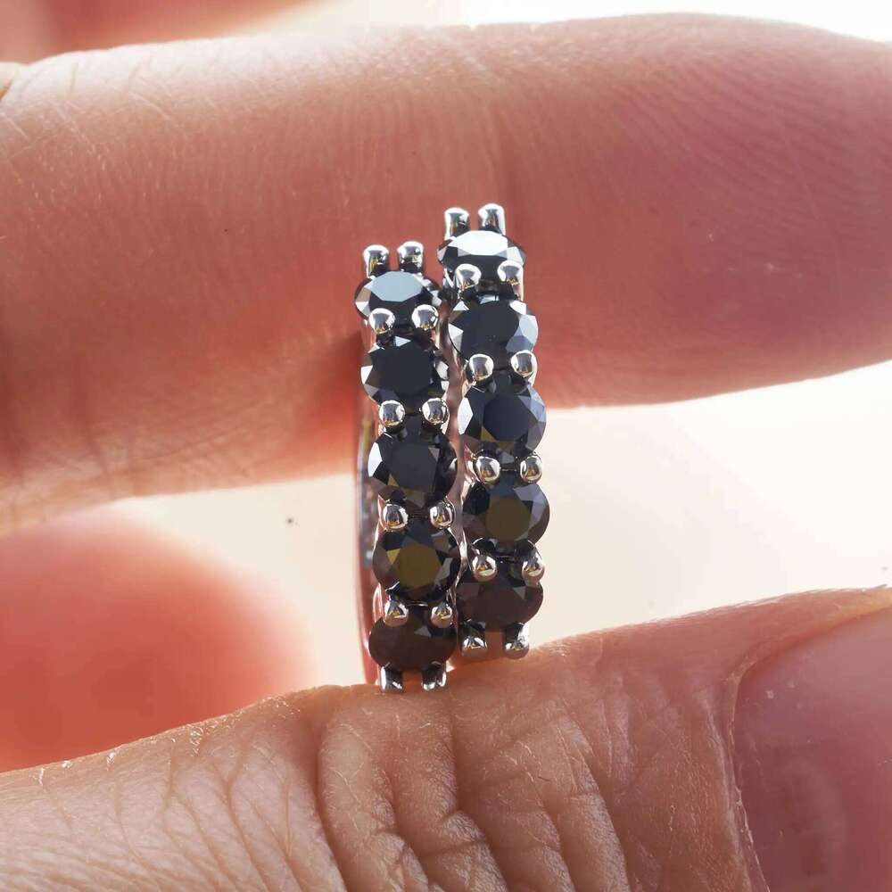 3mm color moissanite stub earring for charm lady with gra certificate black card silver 925 jewelry dating party gift 9ec