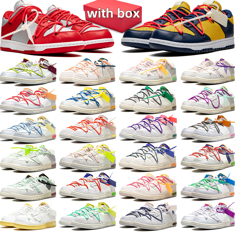 free shipping designer running shoes off whitedunk mens sneakers woman trainers Black White Pine Red Green fashion sport chaussures shoe with box