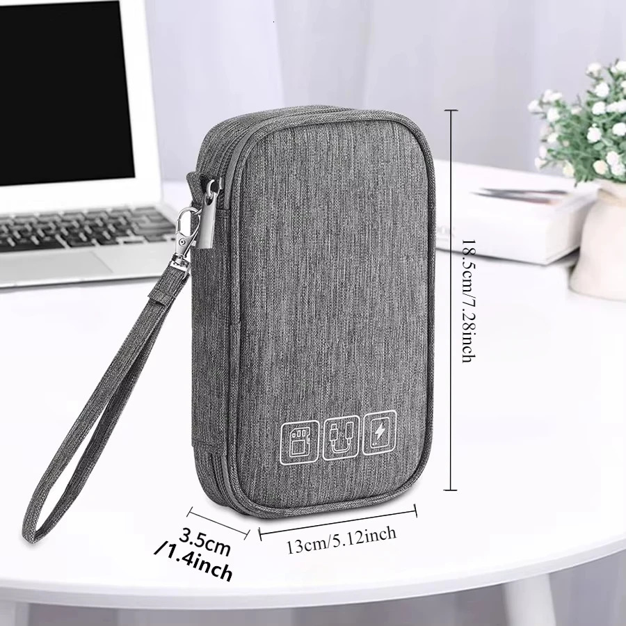 Wholesale Cable Storage Bag Electronic Organizer Digital Charger Wires USB Power Pouch Portable Travel Accessories Supplies 251224