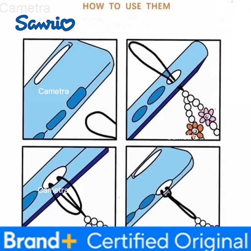 Sanrio Kawaii Hello Kitty Phone Case Pendant Lanyard for iPhone Samsung Huawei Xiaomi Girl Bag Car Key U disk Hanging Rope H251229