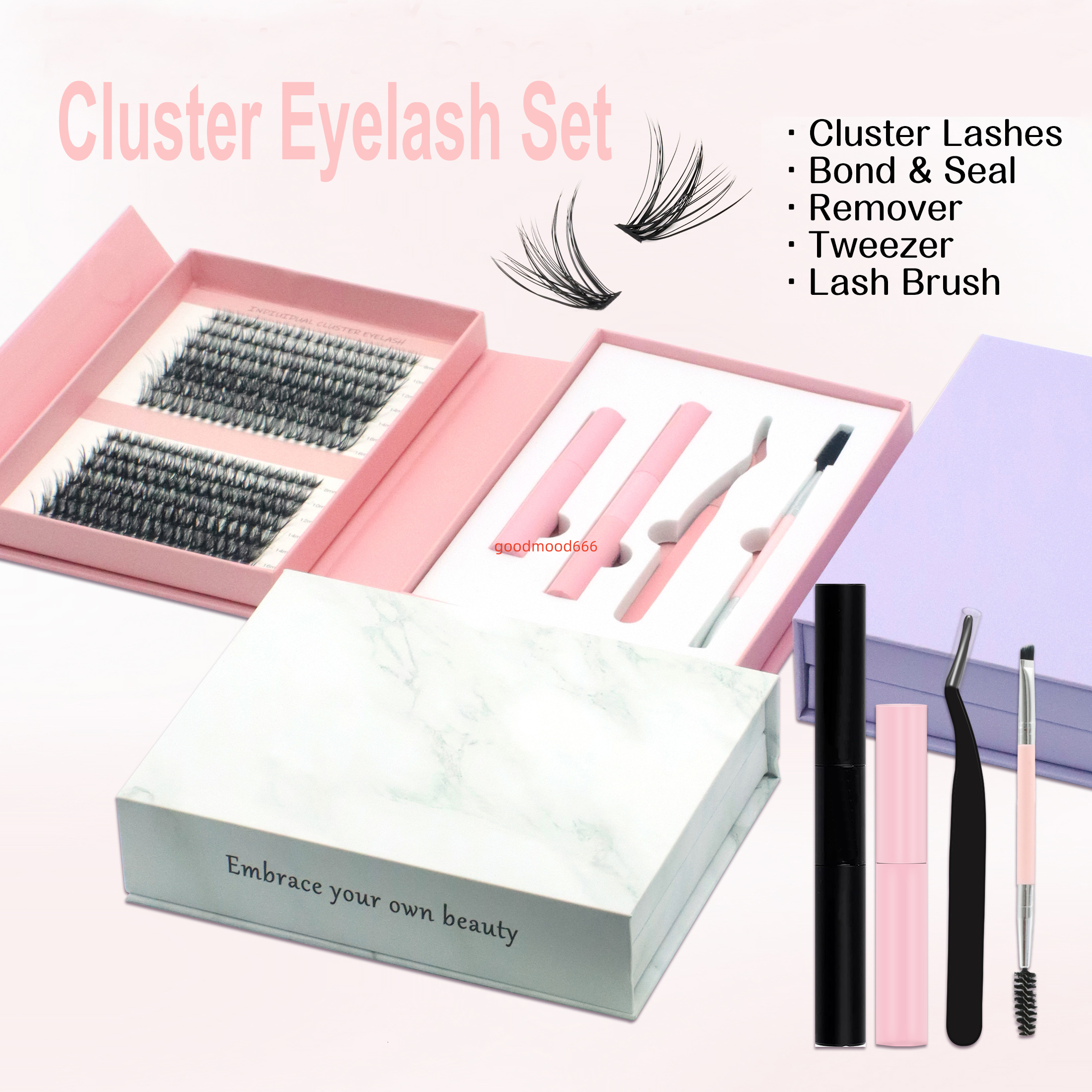 Diy Lash Kit Private Label 007 mm C/D Curl Individual Segmented Cluster Extensions Cluster Eyelash Wholesale
