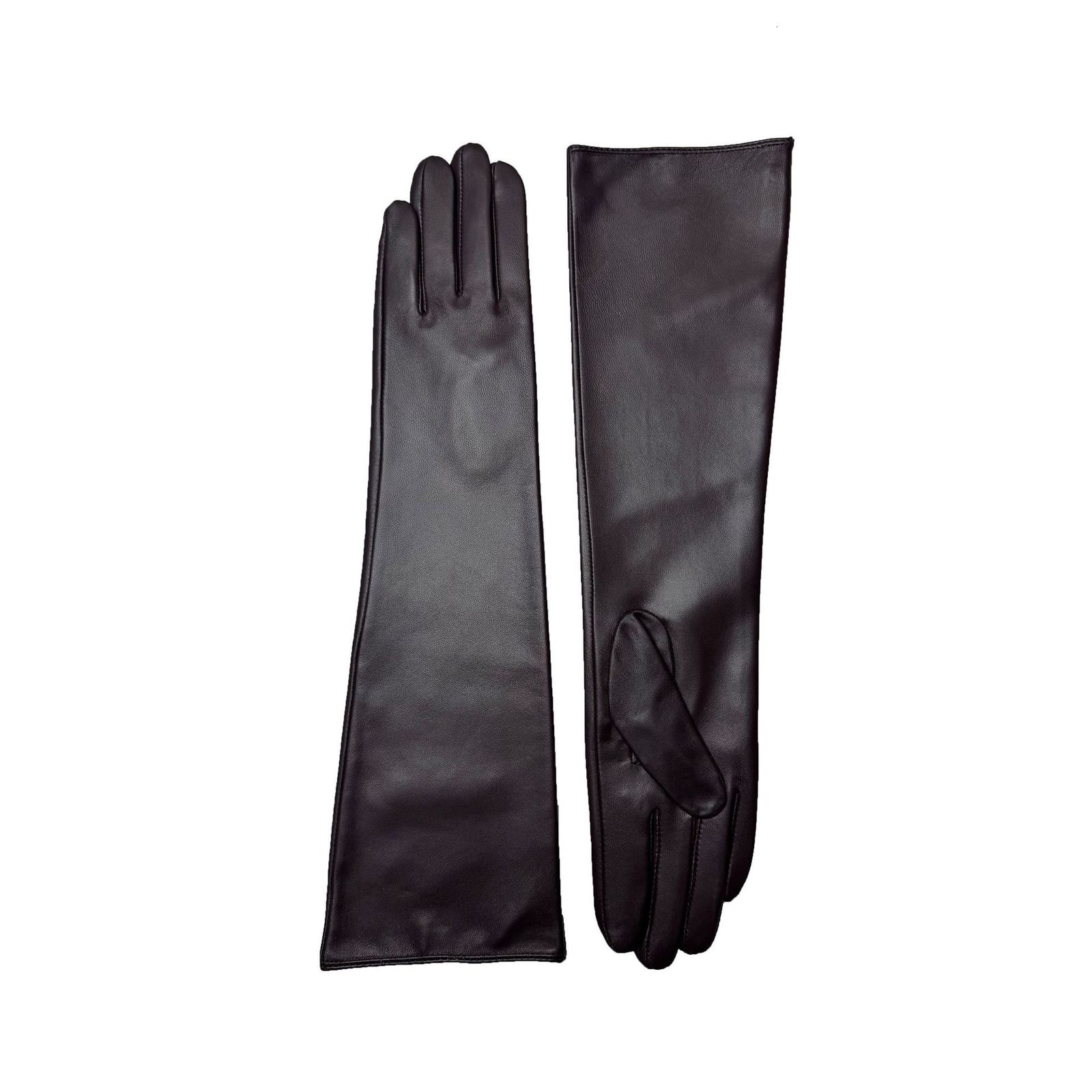 Long gloves winter sheepskin gloves womens genuine leather gloves womens long sleeves brown womens fashion 241105