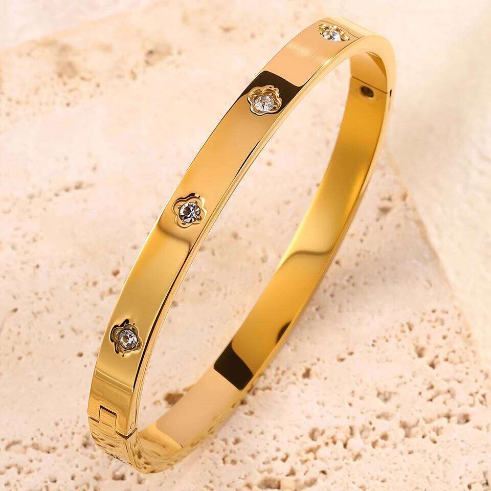 ZAKOL Luxury Brand Round CZ Inlaid Cross Nail Bracelet Ring Set for Women Men Waterproof Stainless Steel Jewelry