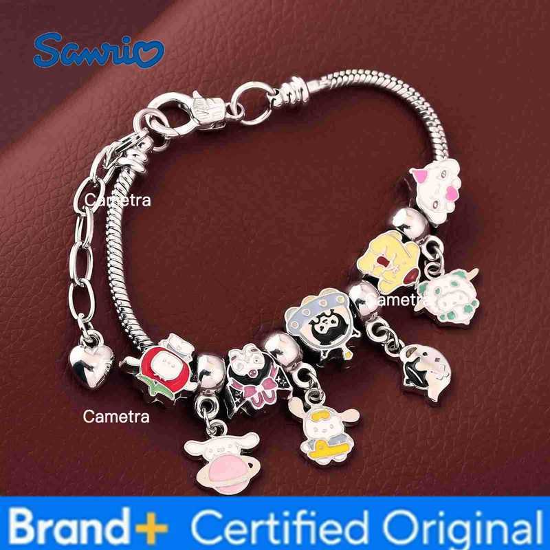 Sanrio Anime Cartoon Hello Kitty My Melody Cinnamon Kuromi Bracelet Cute DIY Handmade Pendant Jewelry Bangle pulseras de mujer H251229