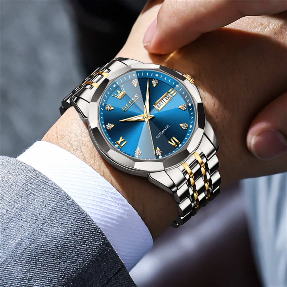 OLEVS High-precision tactical mechanical watch Automatic men's watch waterproof night light Waterproof and durable men's watch