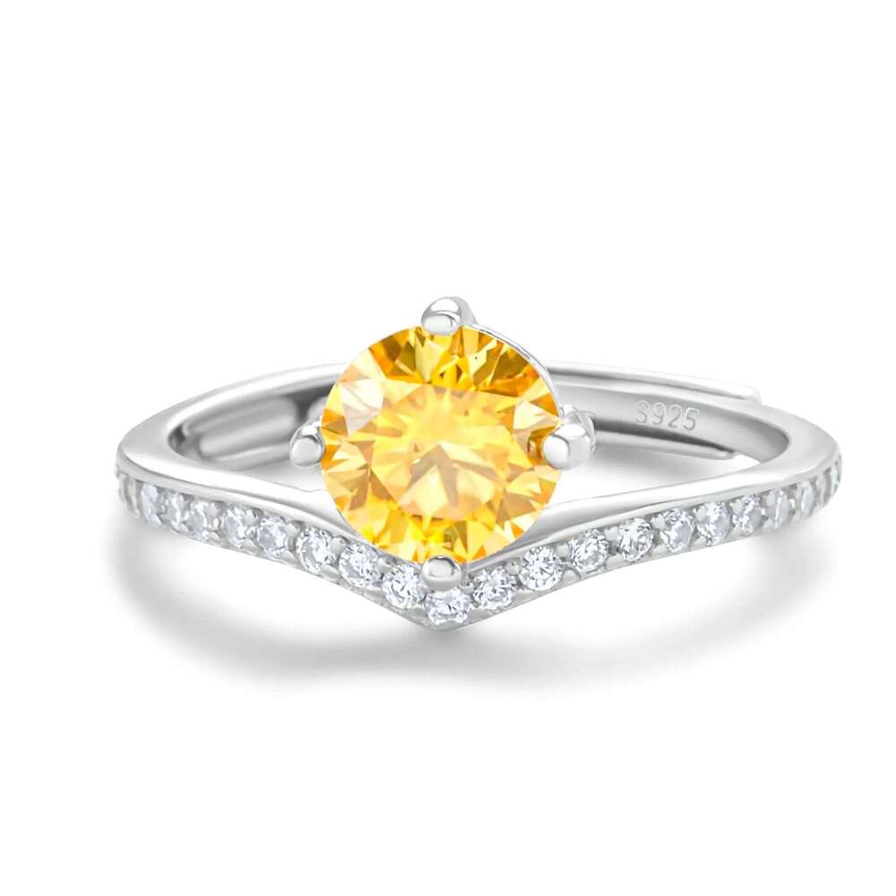 Real 1 Ct Moissanite Wedding Ring for Women 925 Sterling Silver Round Brilliant Lab Diamond Engagement Finer dating gifts 56e