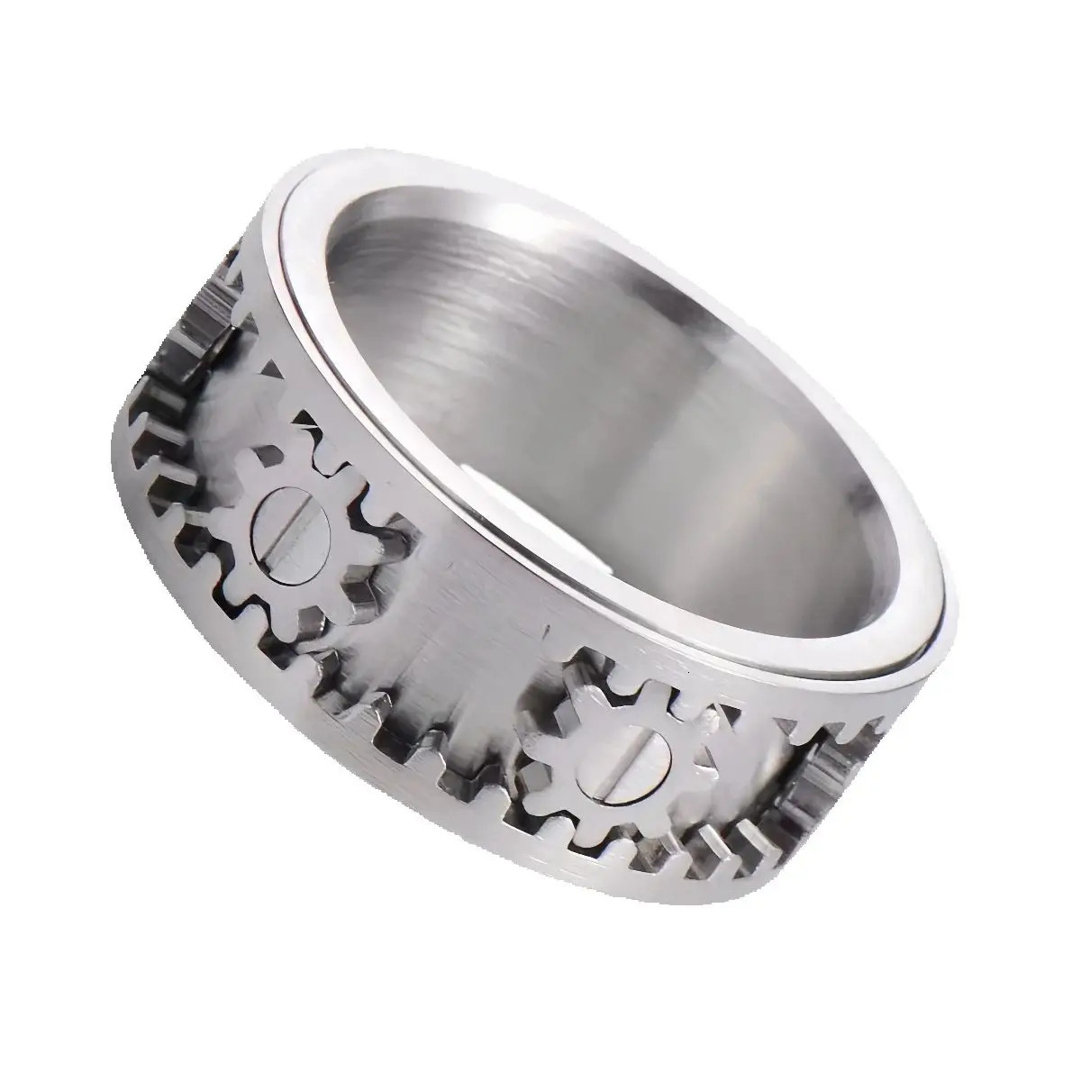 Hip Hop Ring Rotatable Ring Male And Female Couple Rotating Wheel Starry Sky Trendy Ins Y2k Couple Rings Punk Boys Ring 251224