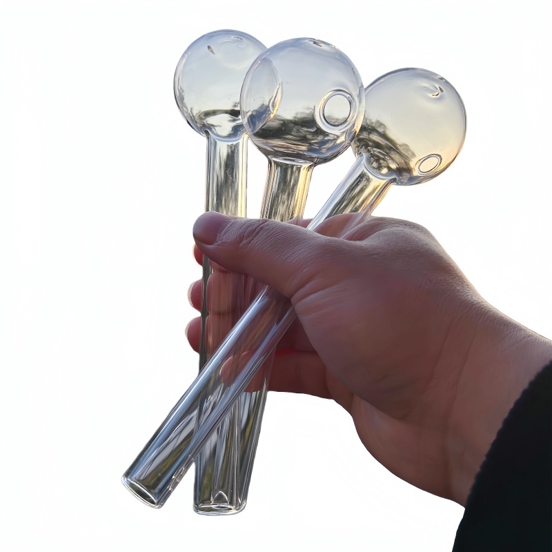 Smoking Pipes Super Big Hookah Large 8 Inch Long 50 Fuel Ball Thick Glass Oil Burner Tobacco Pipe Accessories