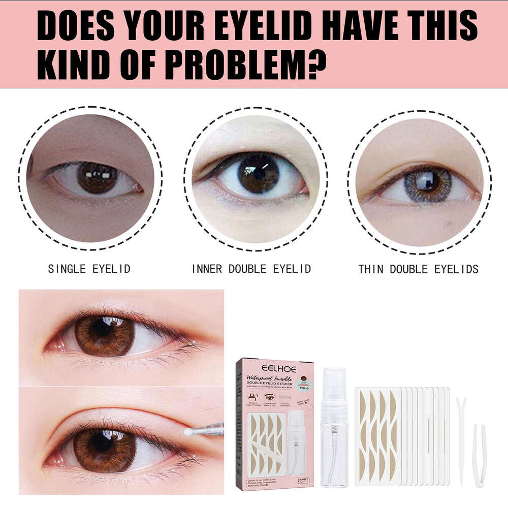 EELHOE Natural Invisible Non-Glue Lace Double Eyelid Tape