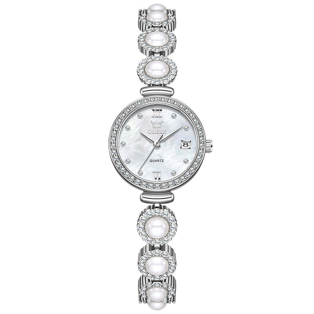 OLEVS Elegant, high-end quartz watch, fashionable, retro, exquisite, niche, diamond studded strap, waterproof, luminous watch
