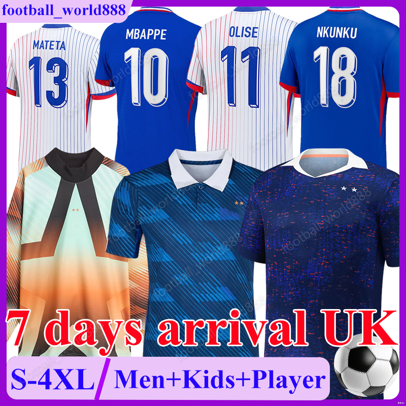 4XL maillot French 26 27 World Cup Soccer Jerseys MBAPPE OLISE 2026 football shirts B.BARCOLA NKUNKU national football team MATETA EKITIKE Men Kids Kit Socks Sets