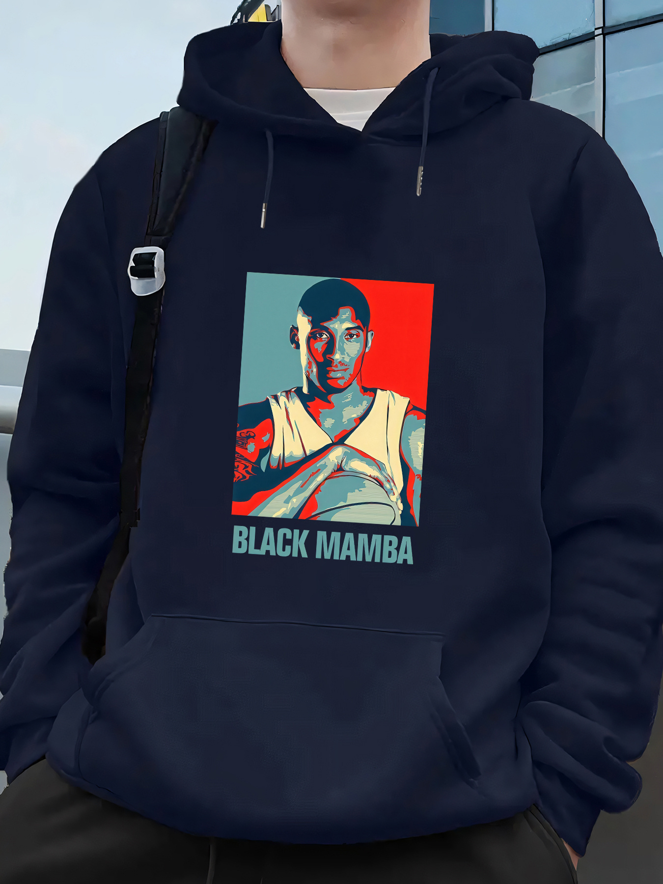 Men's Casual Graphic Print Hoodie - Soft Polyester Blend Long Sleeve Pullover with Front Pocket, Regular Fit All-Season Comfort, Machine Washable