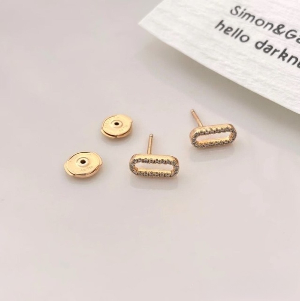 classic designer fashion diamondencrusted square stud earrings womens luxury jewelry daily wear accessory gift for giving business party H260202