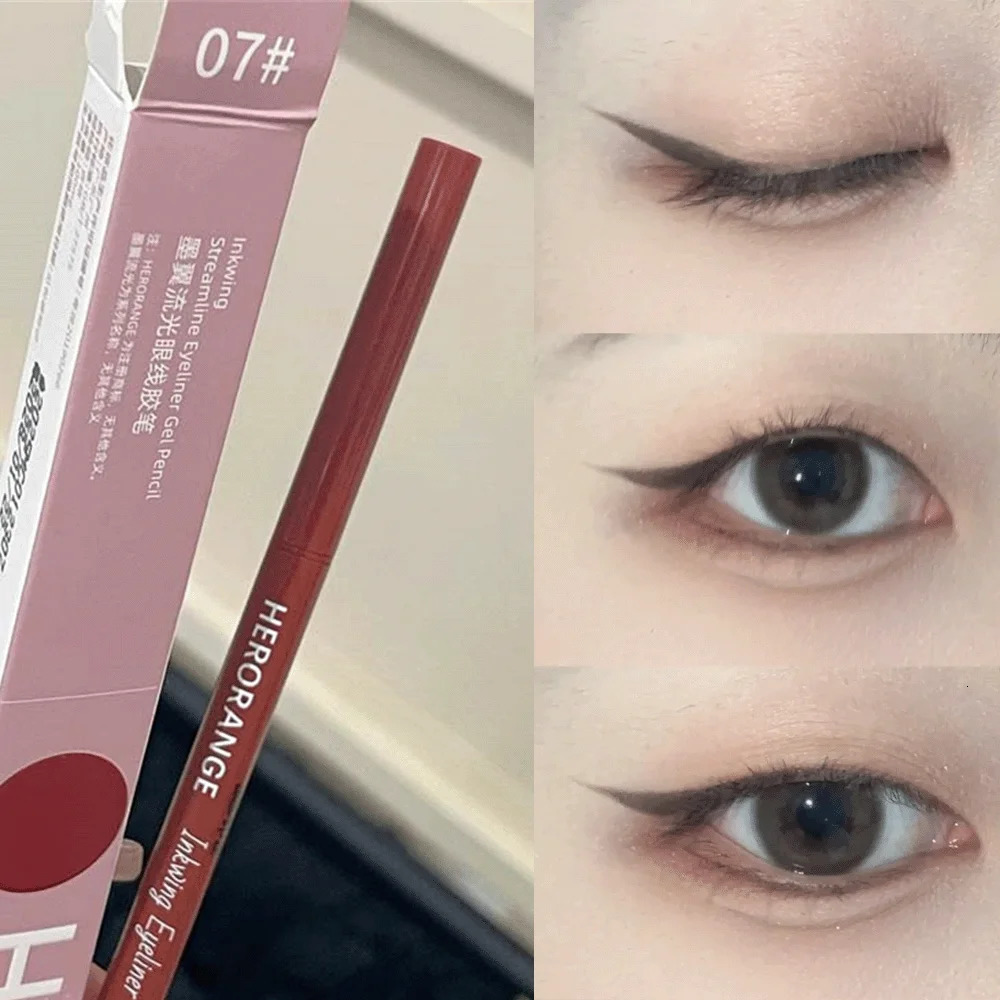 12 Colors Eyeliner Pencil Waterproof Longlasting Orange Black Brown Easy Wearing Eyeshadow Contour Stick Lying silkworm Makeup 251213