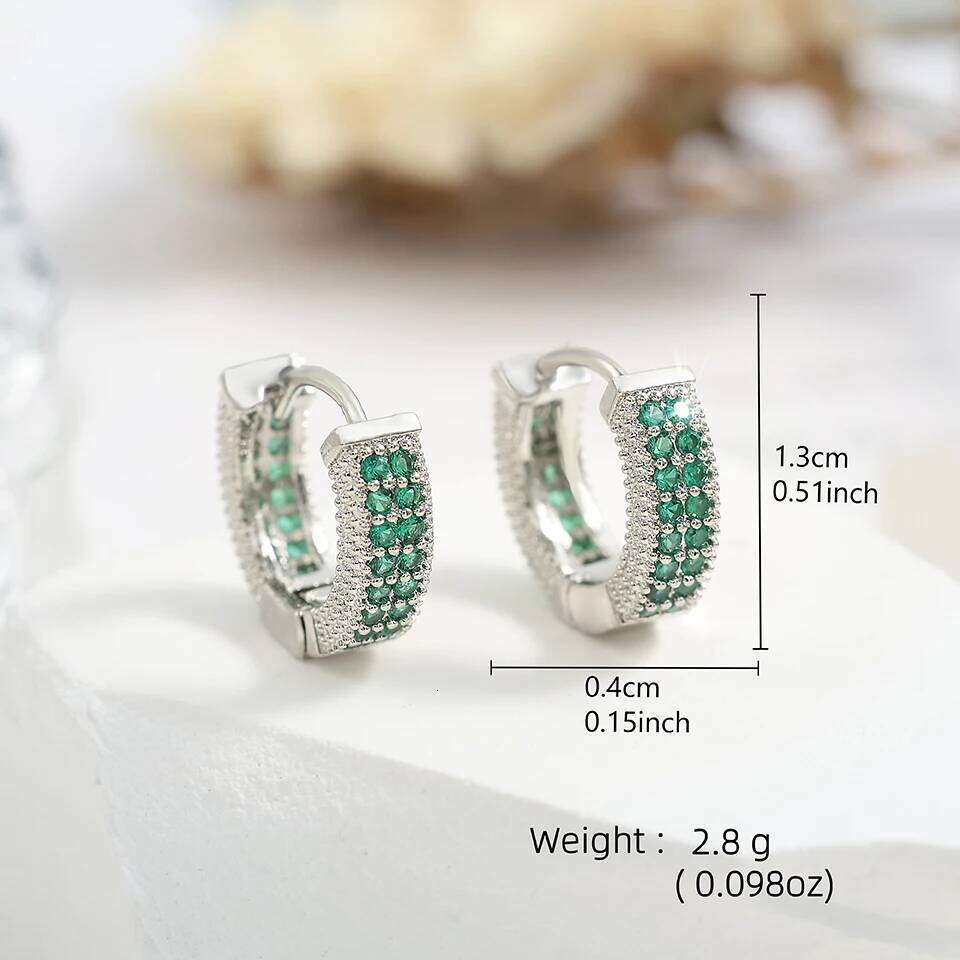 Cubic Zirconia Gold Color Zircon Hoop Earrings For Women Luxury Circle Crystal Girls Party Jewelry