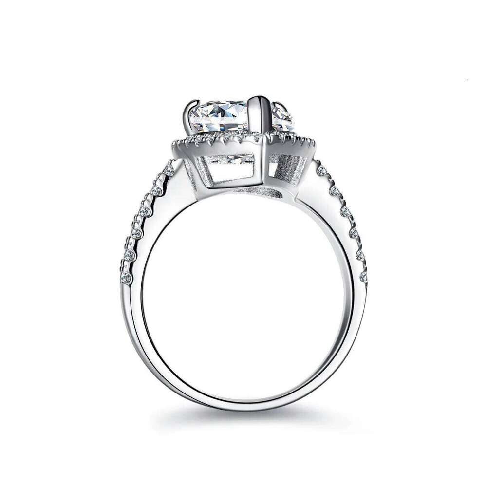 18K gold moissanite for women, set with special-shaped pear-shaped water drop PT950 platinum 4 Ct ring 104