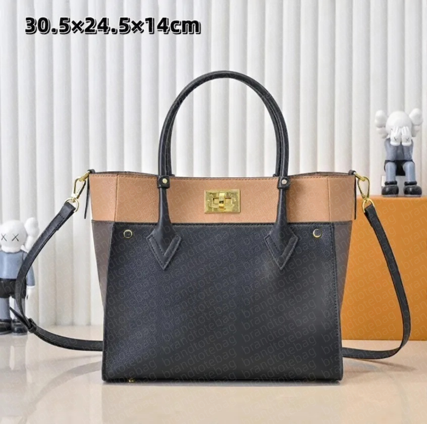 Top High quality On My Side Tote Bag Designer Shoulder Bag Women Handbags Luxury Crossbody Purse Fashion Handbag Woman Cross Body Bags Elegant Grain Leather Totes