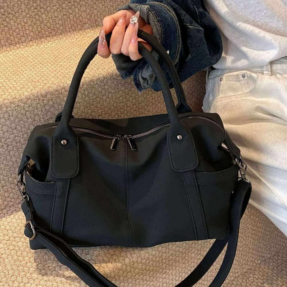 Retro Tote For Women Winter New Fashion Matte Shoulder Large Capacity Commuter Crossbody Bag SHANGFANNI