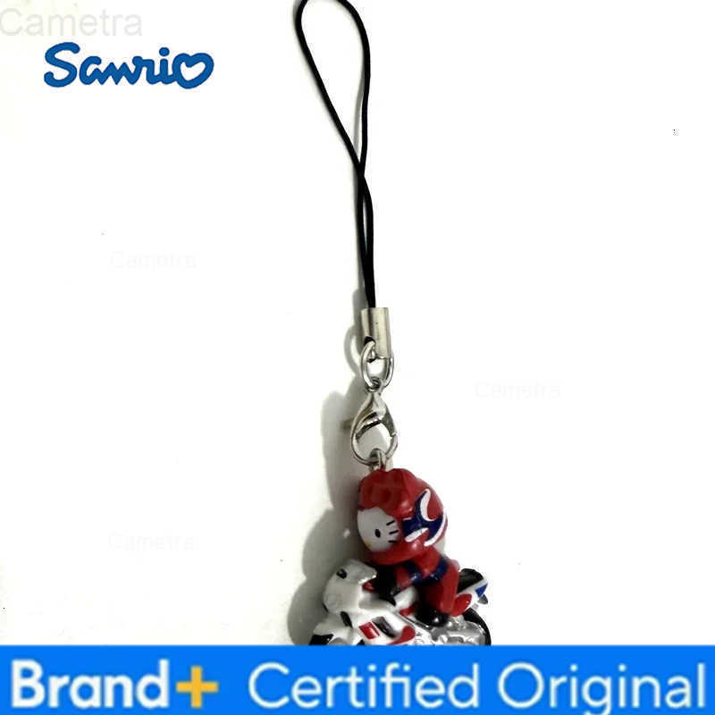 Sanrio Japanese Kawaii Motorcycle Cat Phone Pendant Pink Shell Cartoon Doll Keychain Hanging Decoration Groom Angel Cat Pendant Gift H251229