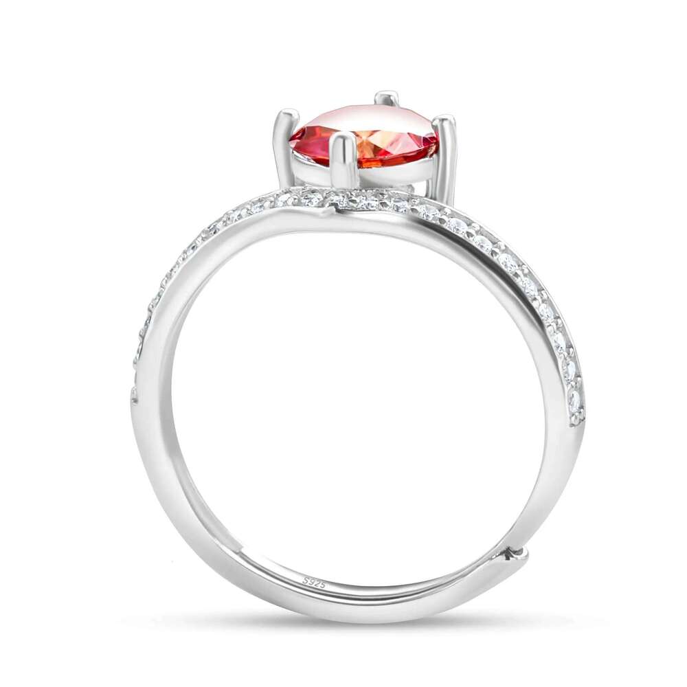 Real 1 Ct Moissanite Wedding Ring for Women 925 Sterling Silver Round Brilliant Lab Diamond Engagement Finer dating gifts 56e