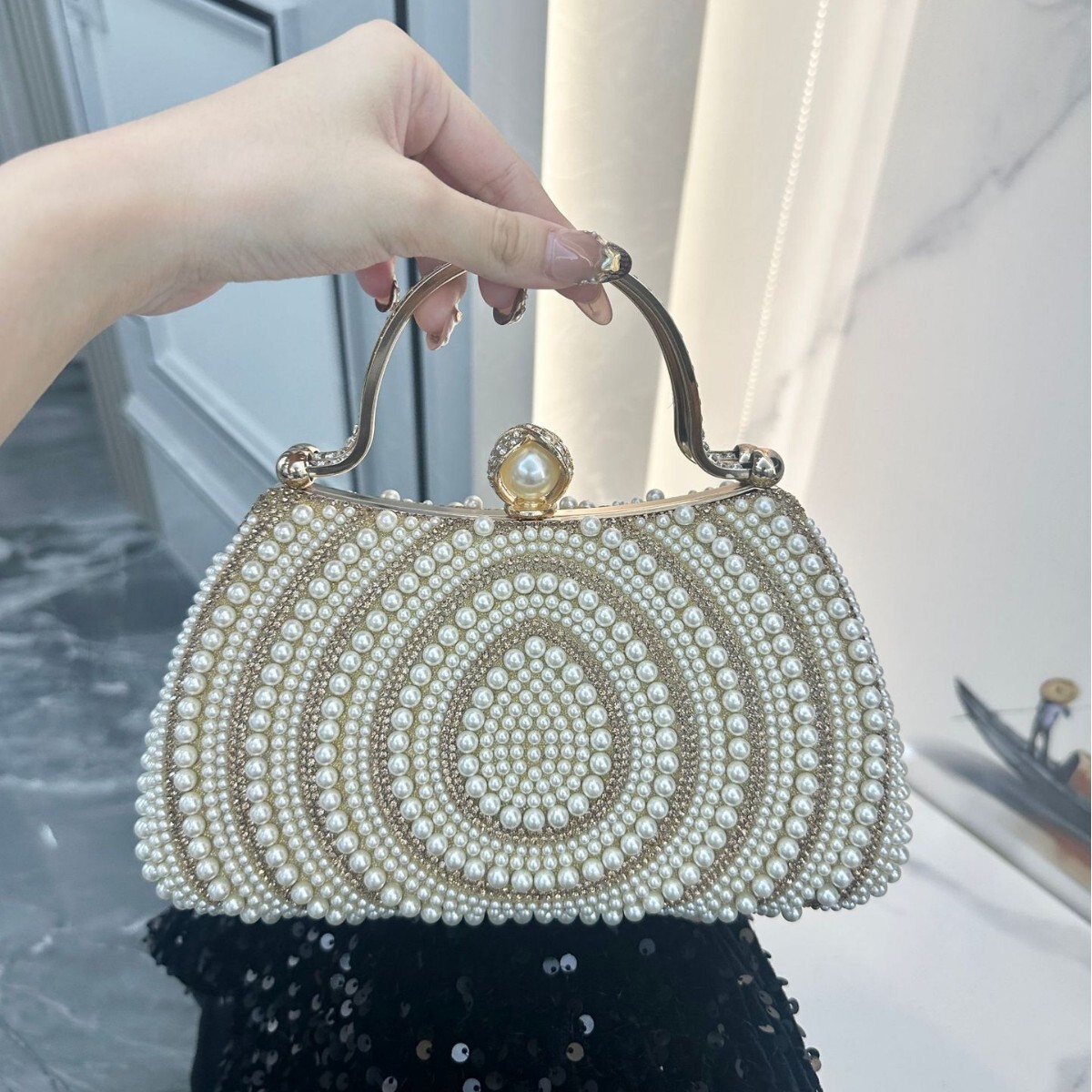 New European and American style women's evening dress bag, diamond decoration bag, crossbody bag, luxury handbag, shoulder bag