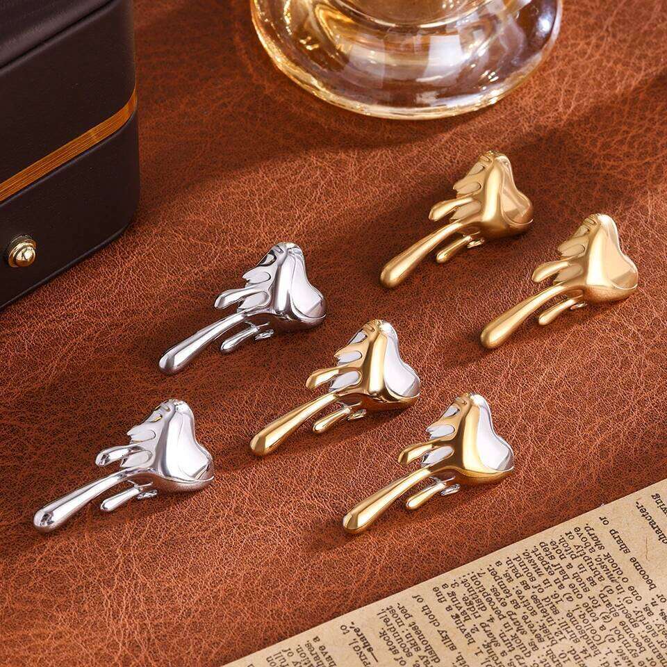 ZAKOL Trendy Waterproof Stainless Steel Heart Shape Melted Stud Earrings for Women French Fashion Everyday Jewelry Accessories