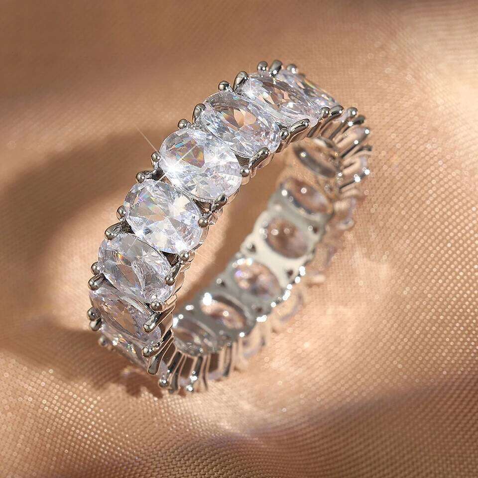 ZAKOL Brand Geometric AAA Cubic Zirconia Engagement Ring for Women Shining Brilliant CZ Proposal Wedding Jewelry