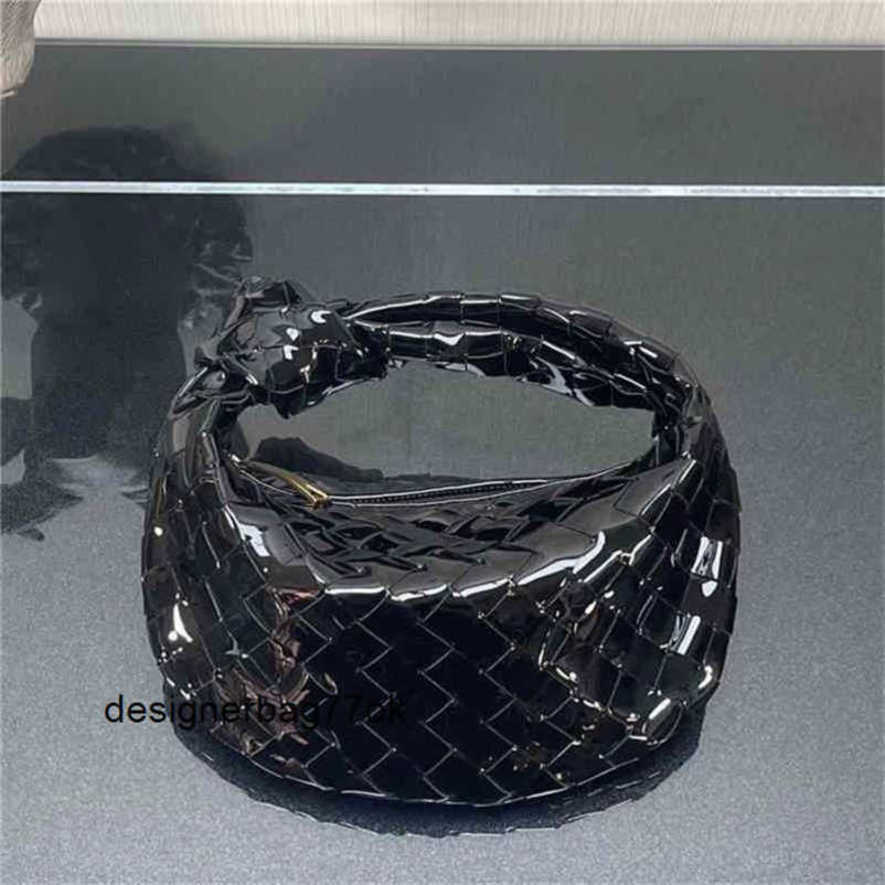 Women Italy Jodie Handbag Bag Designer Handbags Jodie 2025 Patent Leather Knot Hopo Imported Sheepskin Armpit Mini Portable Genuine 6zm6 MSPD ZQ24 1LFM