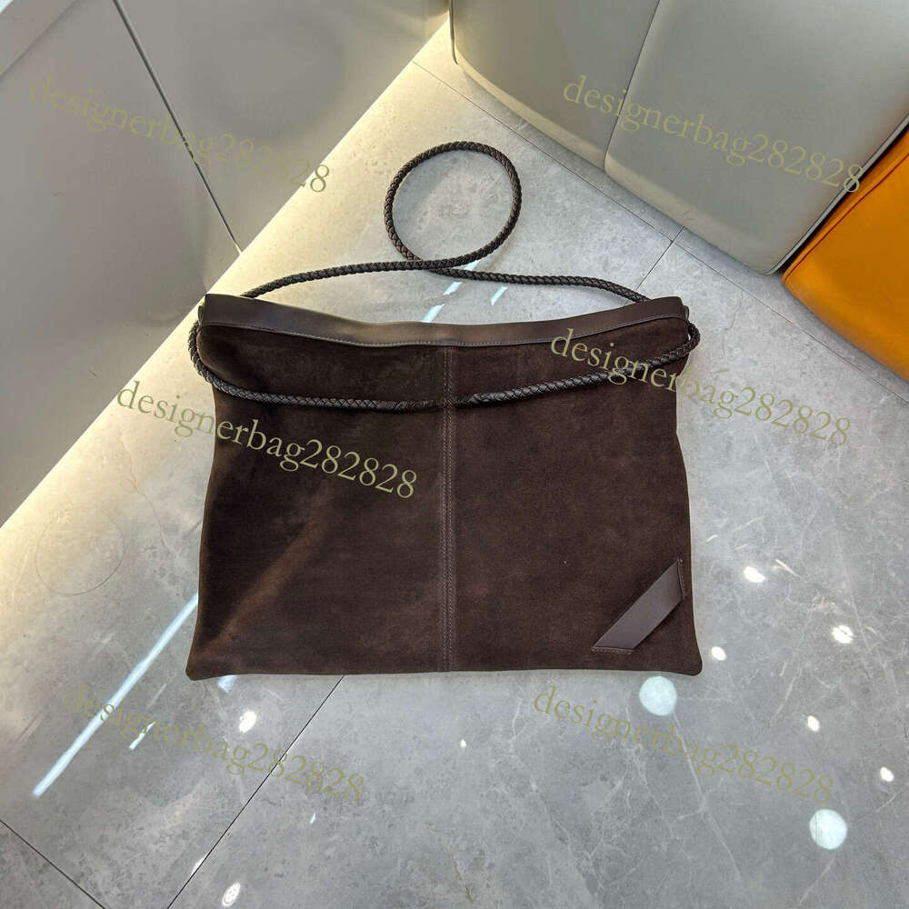 Totebag Shoulder ROSE NOIRE Cross Border New Woven Rope Suede Leather Messenger Lazy Retro Underarm Versatile Single Crossbody Women S Bag