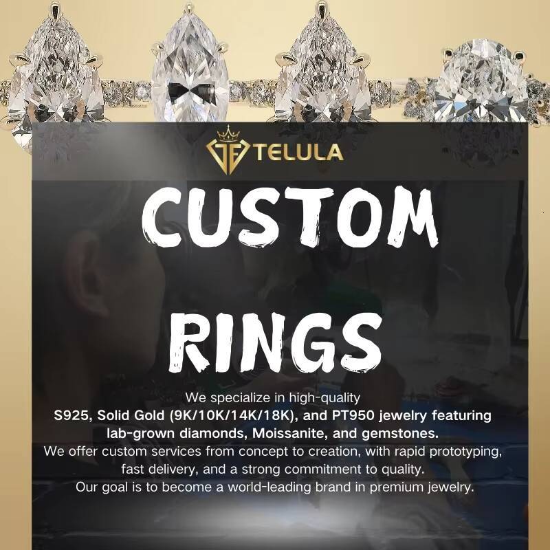 Solitaire Lab-grown Diamond Igi Certified Wedding Rings Vvs d Oval Pear Emerald Cut Pure Gold Engagement Synthetic Diamond Ring