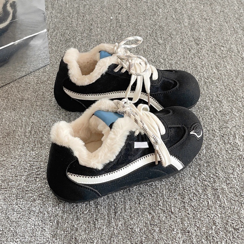 2025 Designer Fashion Wool Lined Women's Training Shoes Student Multi functional Warm Cotton Shoes Casual Sports Shoes