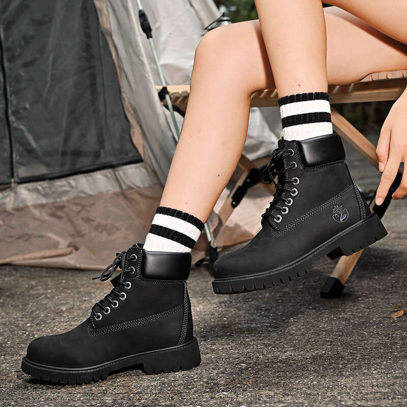 2025 Yellow Couples Martin British High-Top Short Workwear Trendy Shoes Mid-Top Snow Boots For Men Cross-Border Large Size