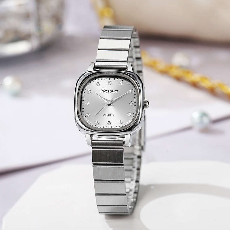 Gold Light Luxury Oval Square Dial Women's Watch, Design Niche Steel BandQuartz Wristwatch