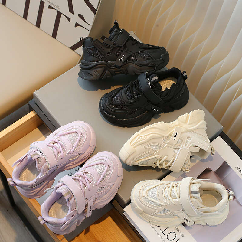 Ins Children's Dad 2025 Spring and Autumn New Korean Style Boys' Soft Sole Running Girls' Casual Sports Shoes