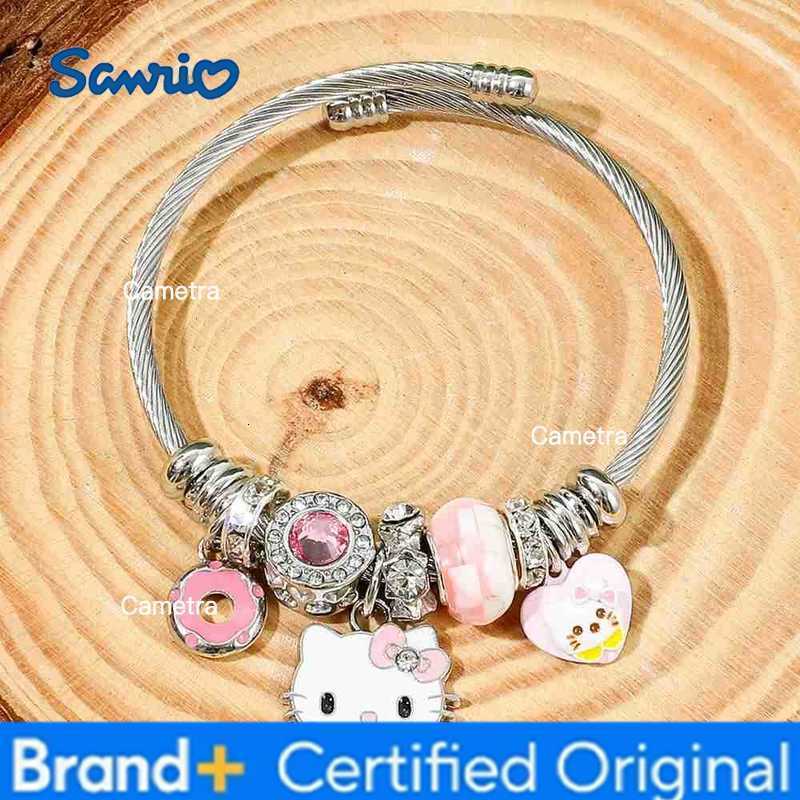 Sanrio Adorable Pompompurin Hello Kitty Charm Bracelet Adjustable Cute Bangle for Birthday Gifts H251229