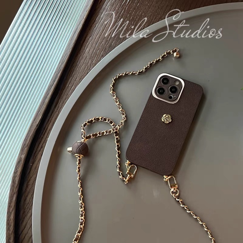 INS Melad Small Fragrance Camellia Crossbody Compatible with Apple 15 Phone Case Adjustable iPhone 14