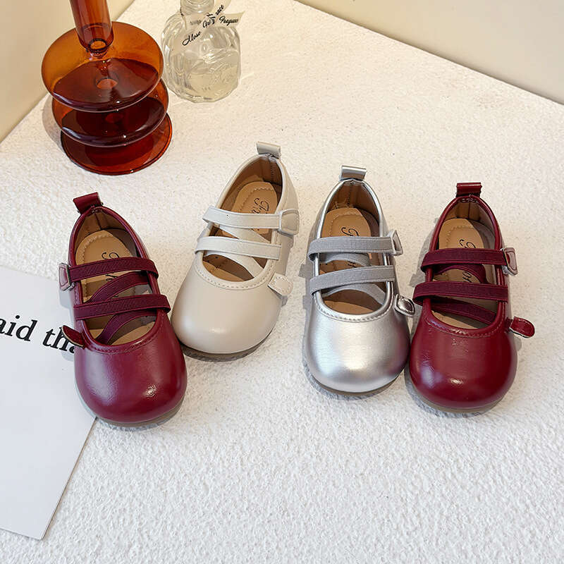 INS Children's Leather 2025 Spring and Autumn New Korean Style Girls' Princess Shoes Casual Flats Soft Sole Loafers