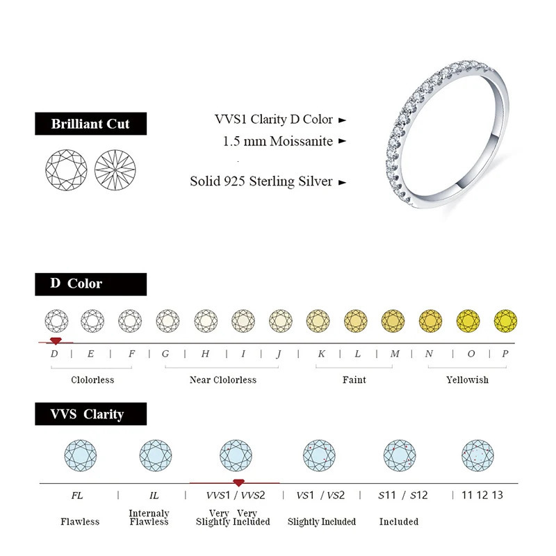 LYCFN 15MM Full Diamond Rings Women Engagement Ring 925 Sterling Silver Wedding Cocktail For Woman Man Partry Jewel 251225