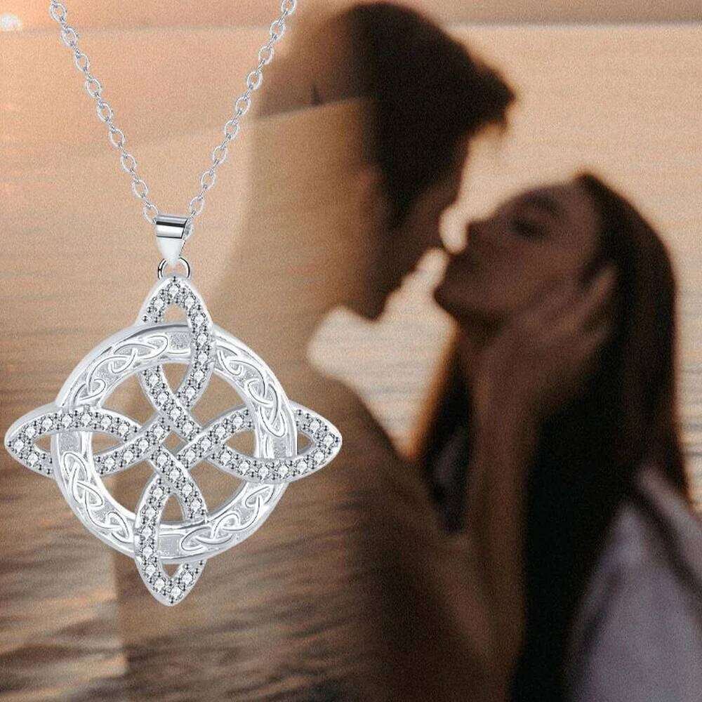 925 Thai Silver Witch Knot Zirconia for Women Witchcraft Good Luck Amulet CZ Chain Bracelet Wicca Protection Jewelry 25H1229