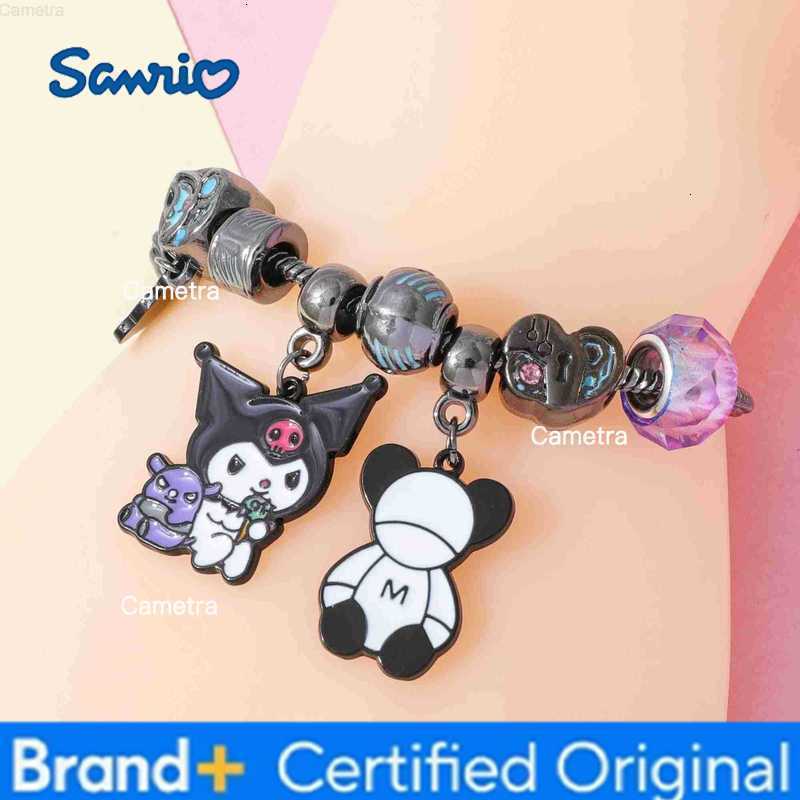 Sanrio Kawaii Pink Hello Kitty Kuromi Bracelet Pendant Girl Detachable DIY Bracelet Fans Gift Cosplay Props For Women Jewelry H251229