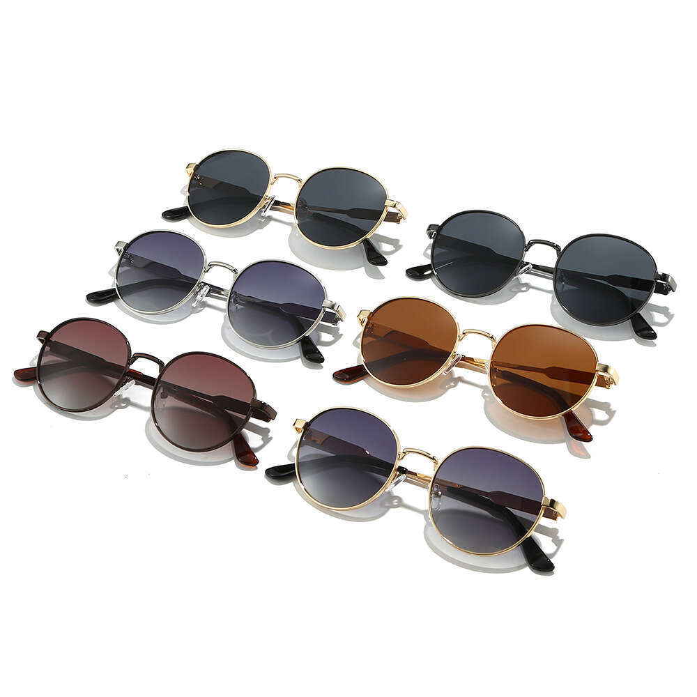 1PC Unisex Metal Round Frame Vintage Y2K Casual Sunglasses For Outdoor Daily Vacation Driving Clothing Accessories