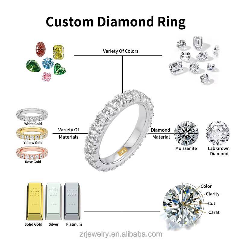 Customized Cvd Lab Grown Diamond Igi Certified Rings Solid Gold Engagement Ring Lab Grown Diamond Synthetic Diamond Ring