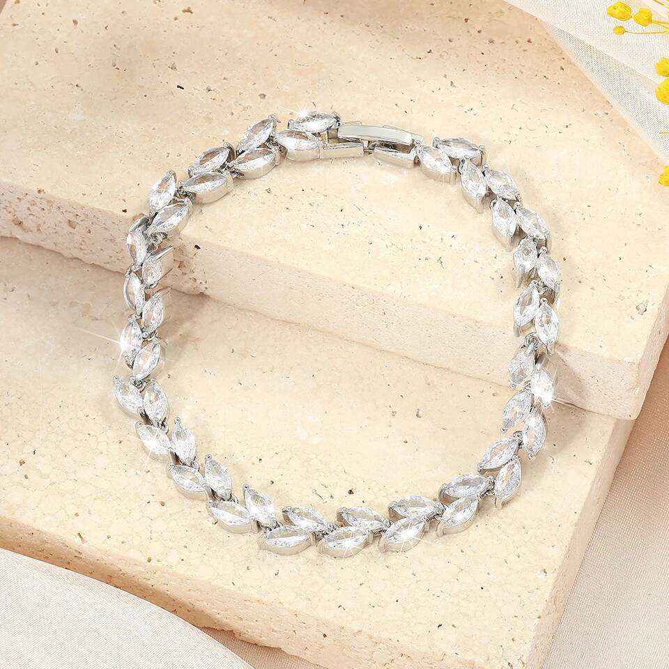 ZAKOL Shiny AAA Zircon Bracelet with Blessing Card Gorgeous Birthday Valentines Day Anniversary Jewelry Gifts For Women