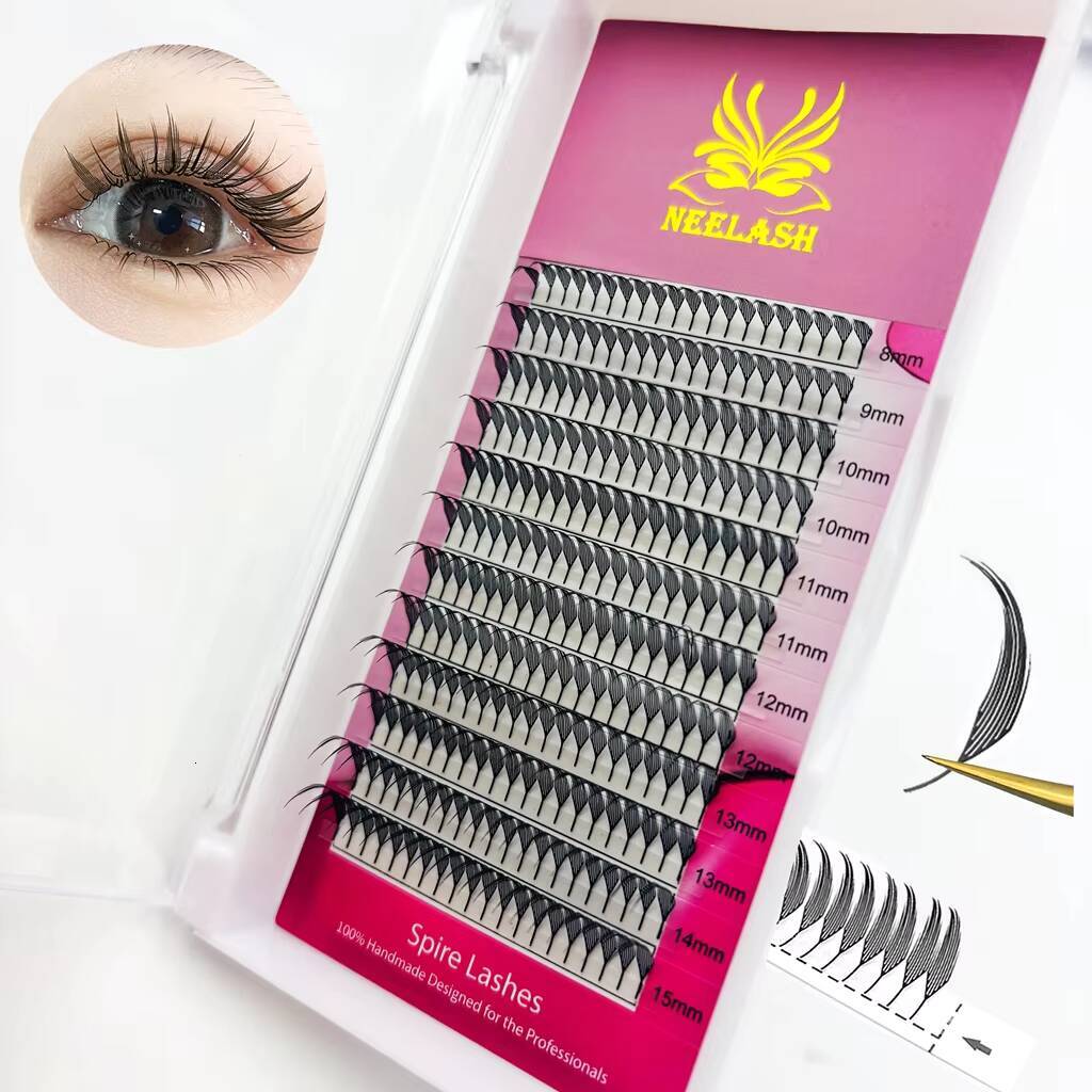 Private Label Manga Tower Premade Silk 3D 007 Premade Spikes Fans Anime Lashes Soft Single Pro-Made Fans Eyelash Extensions