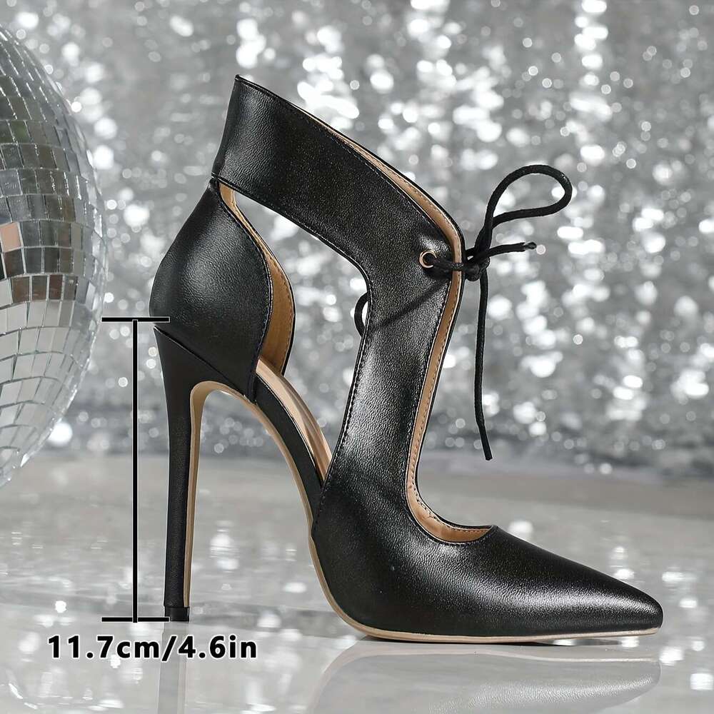 2026 Classic Runway Versatile Work Shoes With Inch High Heels And Comfortable Lace Up Design MOJIDASHU