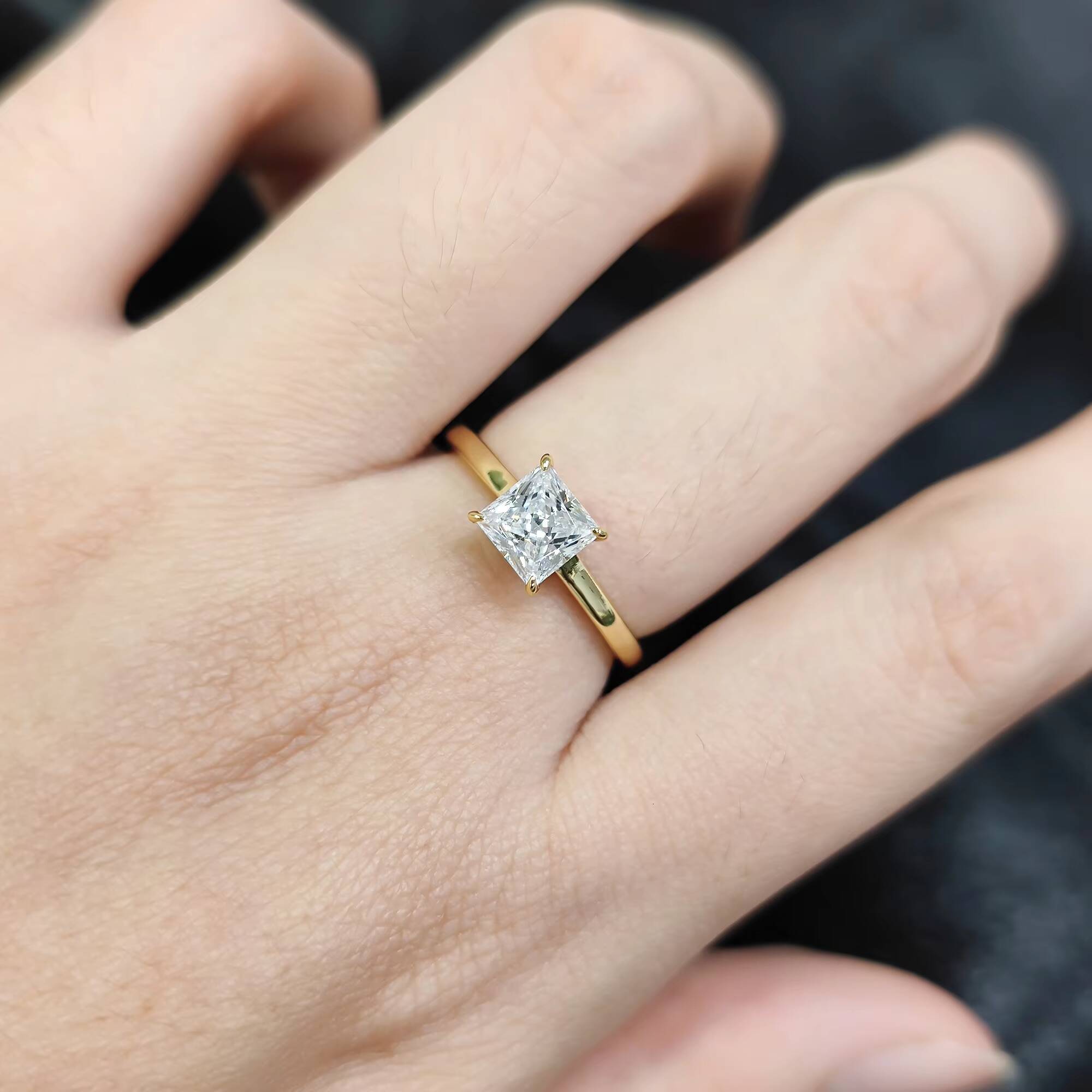 Fashion Many Shape Engagement Rings VVS D Color Moissanite Diamond Ring S925 18K Gold Plated Moissanite Ring