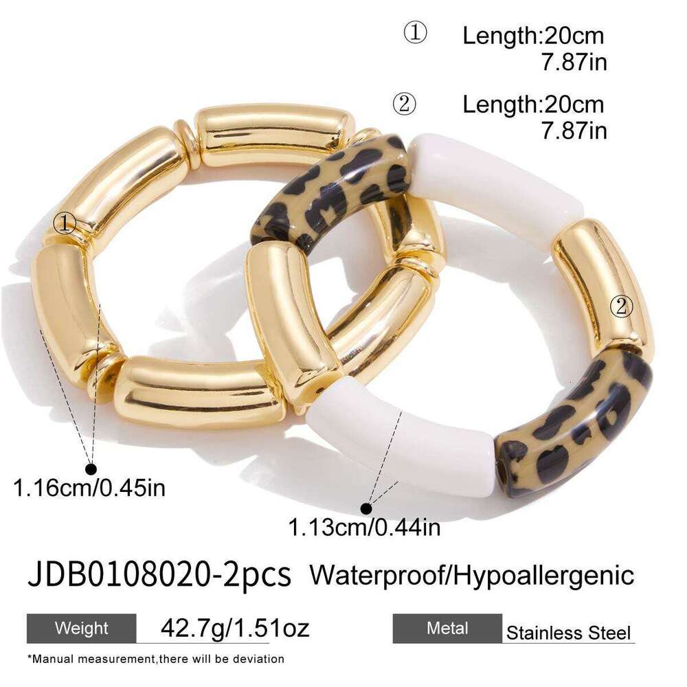 Bracelet For Women Autumn Winter UV Gold-Plated Bamboo Joint Bracelet, Resin Acrylic High-End Feel Niche Jewelry