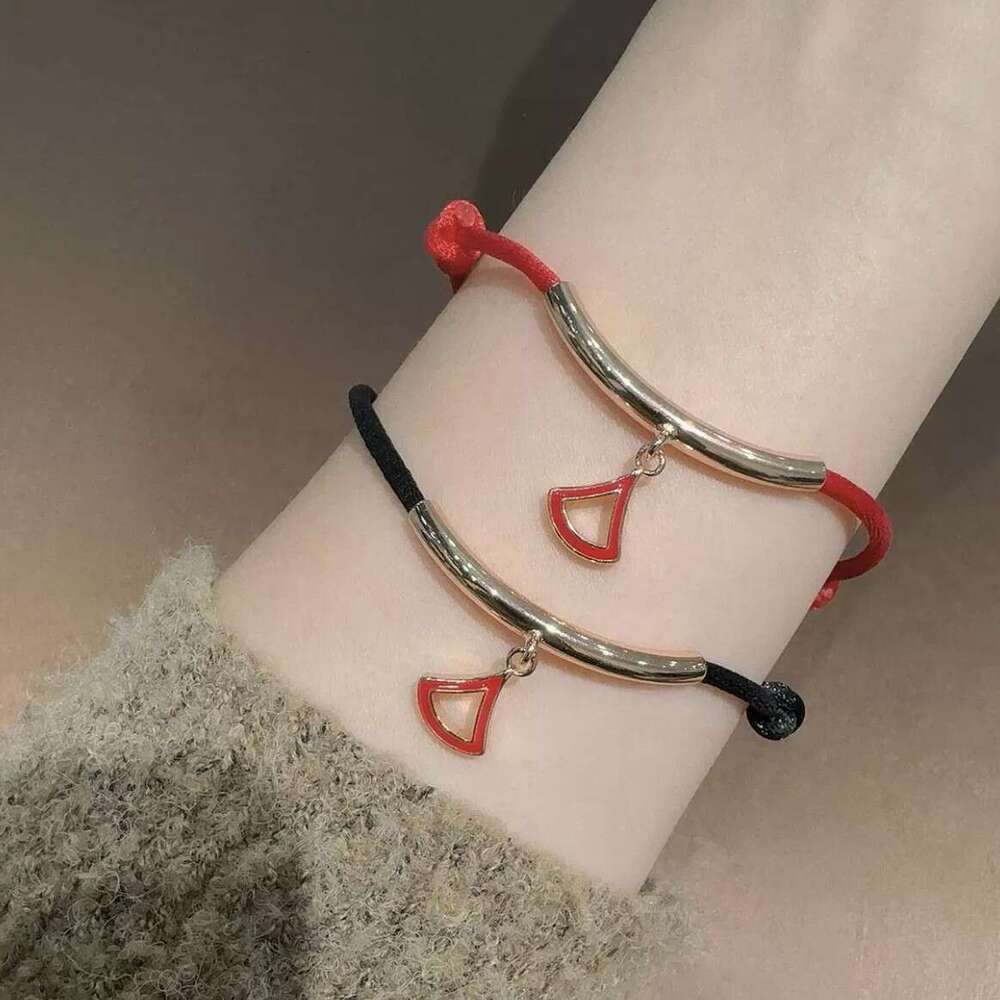 Baojia 25th Anniversary New High Version Zodiac Year Enamel Red Rope Couple Bracelet Hot Sale Factory Direct Sales Live Streaming Dropshipping